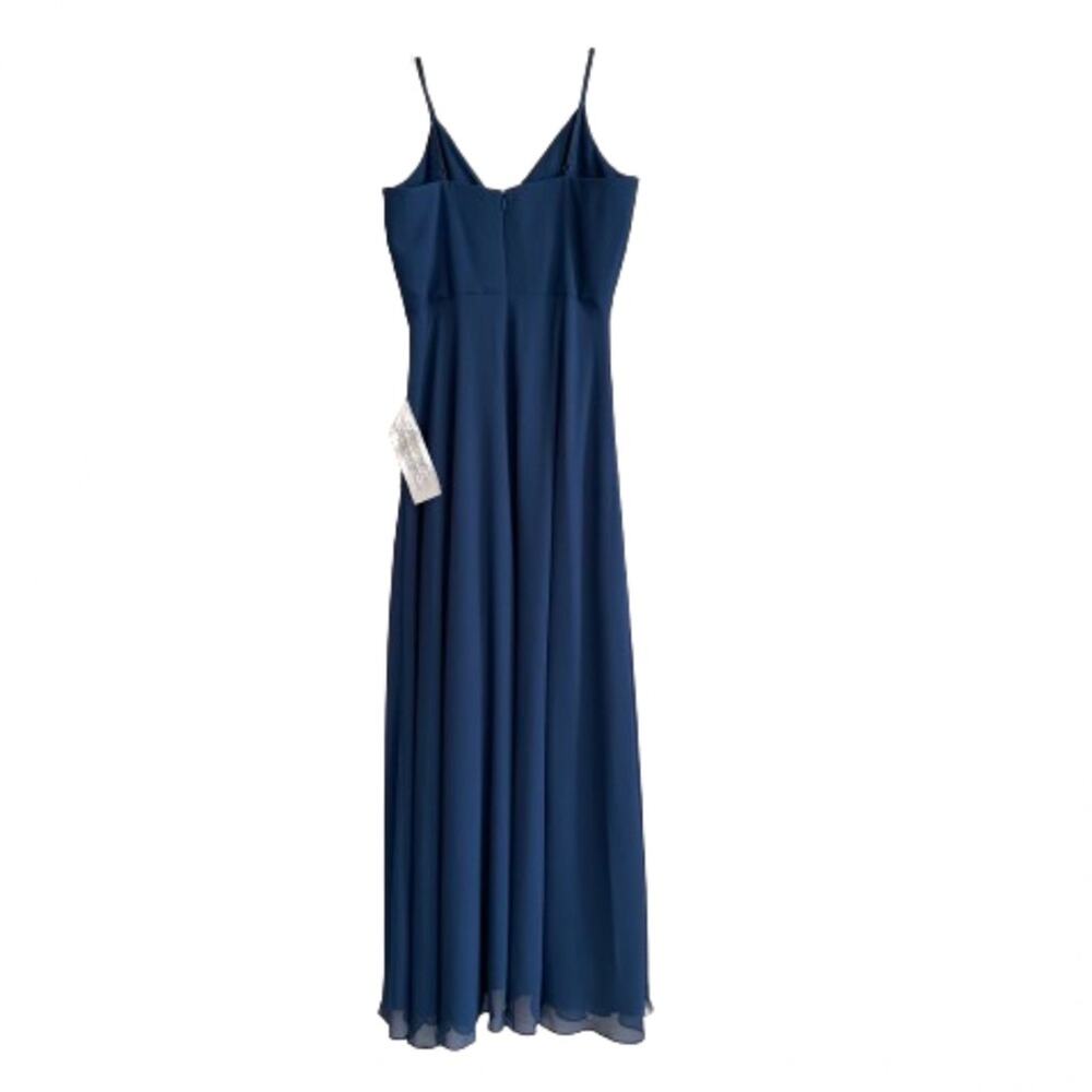 Dress The Population Dress Blue Cambria Knot Tie Bodice Formal Evening Large NEW - Picture 10 of 13